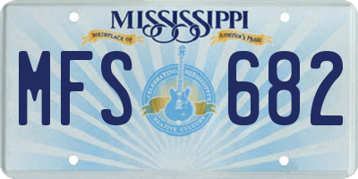MS license plate MFS682