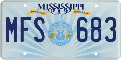 MS license plate MFS683