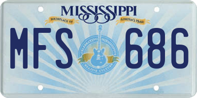 MS license plate MFS686