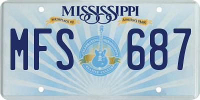 MS license plate MFS687