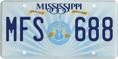 MS license plate MFS688