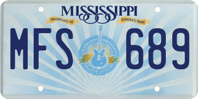 MS license plate MFS689