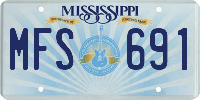 MS license plate MFS691