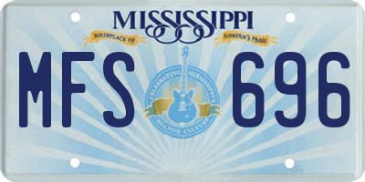MS license plate MFS696