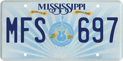 MS license plate MFS697