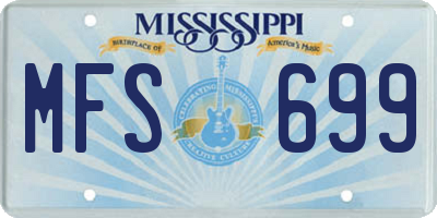 MS license plate MFS699