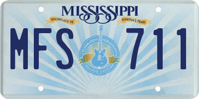 MS license plate MFS711
