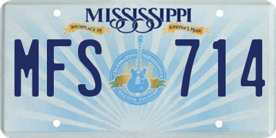 MS license plate MFS714