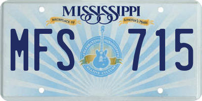 MS license plate MFS715