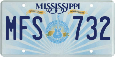MS license plate MFS732