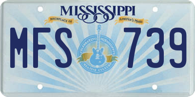 MS license plate MFS739