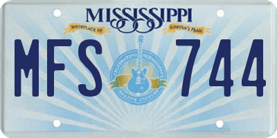 MS license plate MFS744