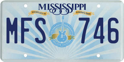 MS license plate MFS746