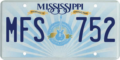 MS license plate MFS752