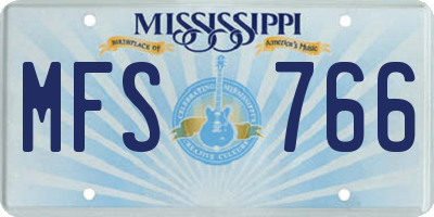 MS license plate MFS766