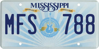 MS license plate MFS788