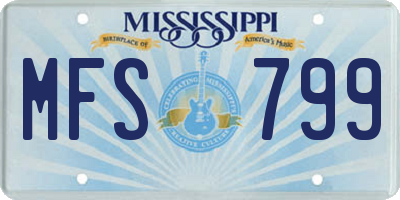 MS license plate MFS799