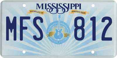 MS license plate MFS812
