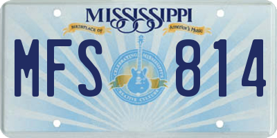 MS license plate MFS814