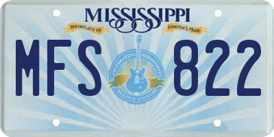 MS license plate MFS822