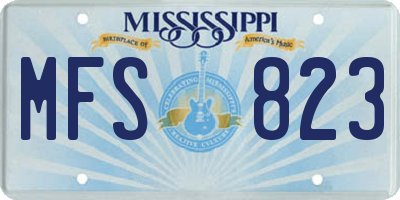 MS license plate MFS823