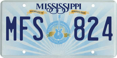 MS license plate MFS824
