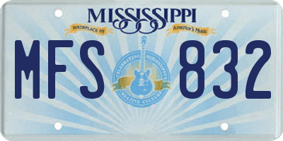 MS license plate MFS832