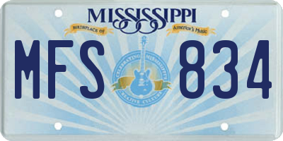 MS license plate MFS834