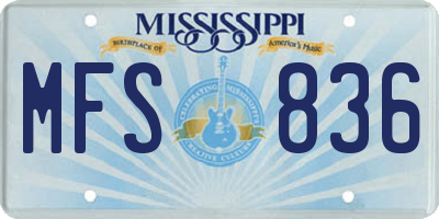 MS license plate MFS836