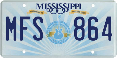 MS license plate MFS864