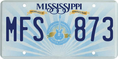 MS license plate MFS873
