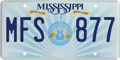MS license plate MFS877
