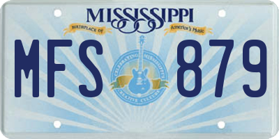 MS license plate MFS879