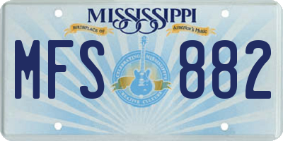 MS license plate MFS882