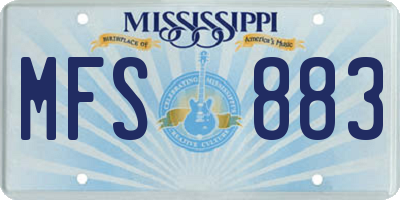 MS license plate MFS883