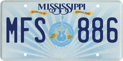MS license plate MFS886
