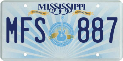 MS license plate MFS887
