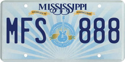 MS license plate MFS888