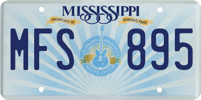 MS license plate MFS895