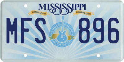 MS license plate MFS896