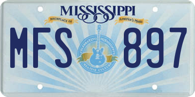 MS license plate MFS897