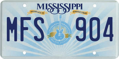 MS license plate MFS904