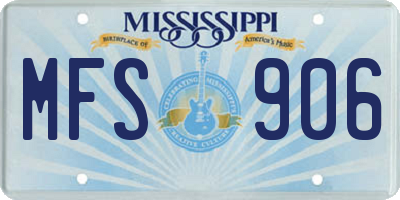 MS license plate MFS906