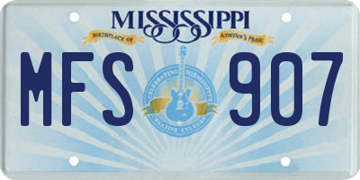 MS license plate MFS907