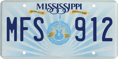 MS license plate MFS912
