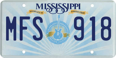MS license plate MFS918