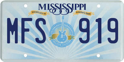 MS license plate MFS919