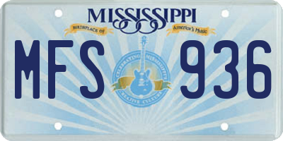 MS license plate MFS936