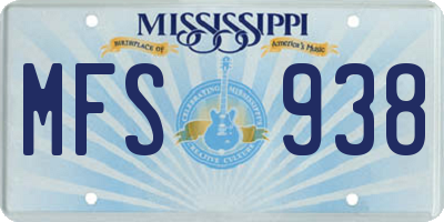 MS license plate MFS938
