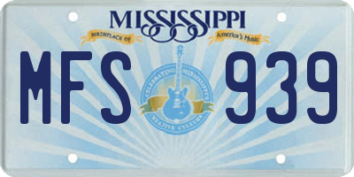 MS license plate MFS939